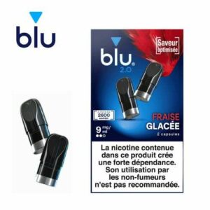 Blu 2.0 Recharges Fraise Glacée Glacée (Pack de 2) Saveur Optimisée