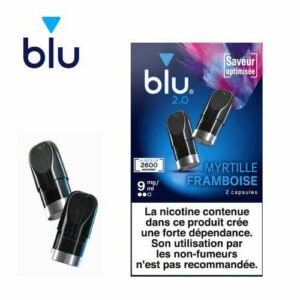 Blu 2.0 Recharges Myrtille Framboise (Pack de 2) Saveur Optimisée